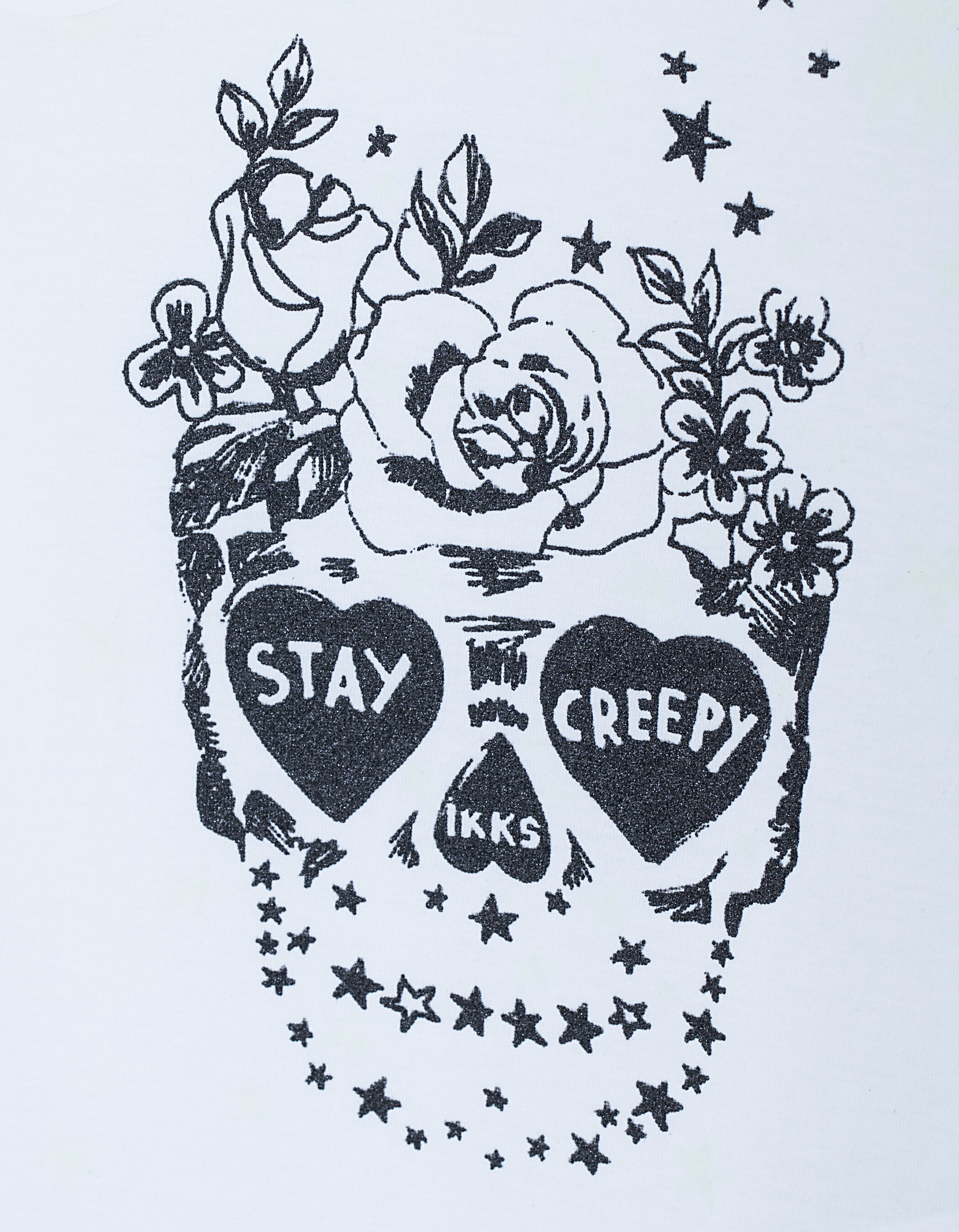 Girls off white skull Halloween T shirt