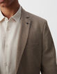 Men’s beige cotton marl blazer-7