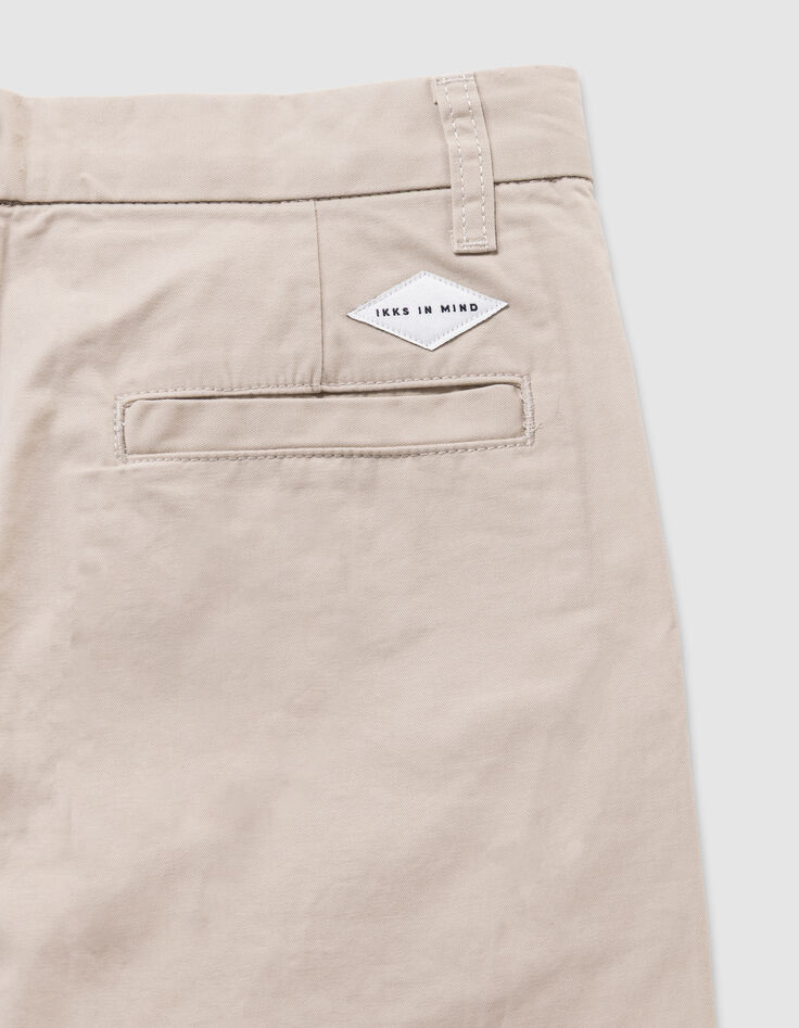 Pantalon chino beige forme loose garçon-7