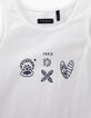 2-in-1-Mädchen-T-Shirt mit Streifen und Top mit Stickerei-7