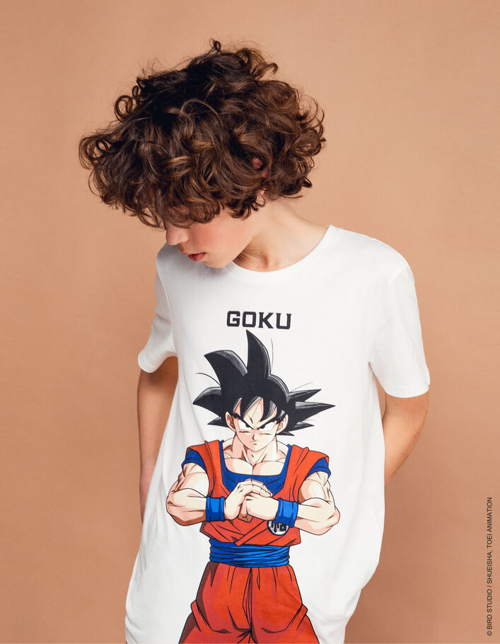 paso embargo en Camiseta DRAGON BALL blanca Son Goku niño