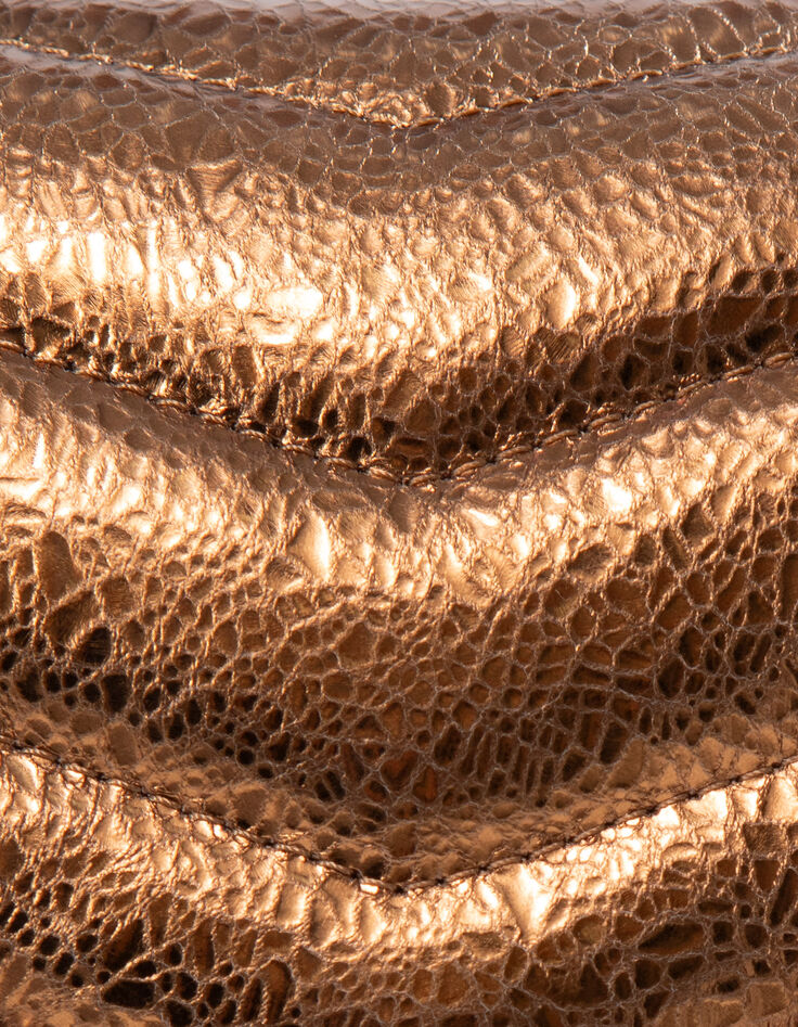 Sac THE 1. SEASONALS copper cuir matelassé Taille S Femme-8