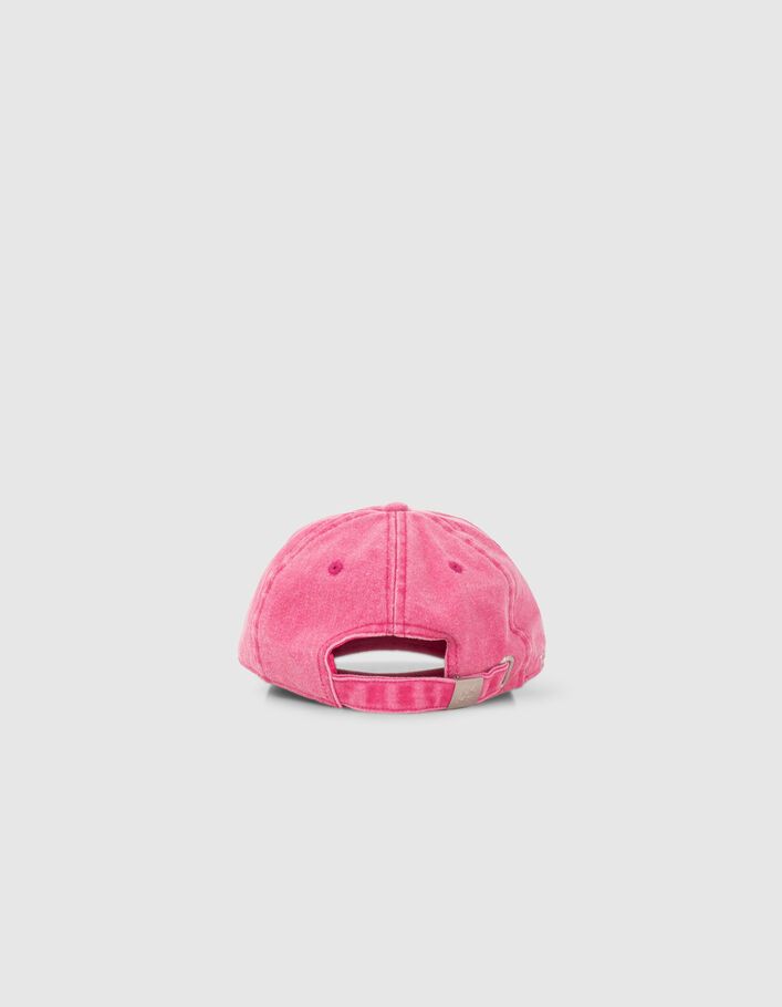 Girls’ fuchsia cap with embroidery on front - IKKS