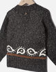 Girls' black cardigan-4