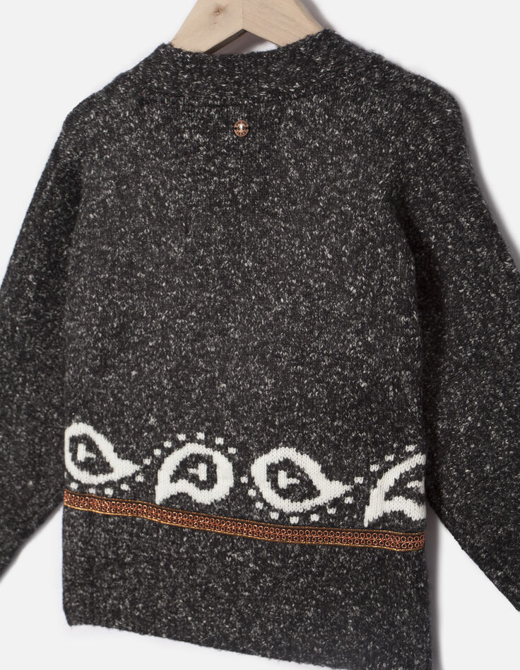 Girls' black cardigan-4