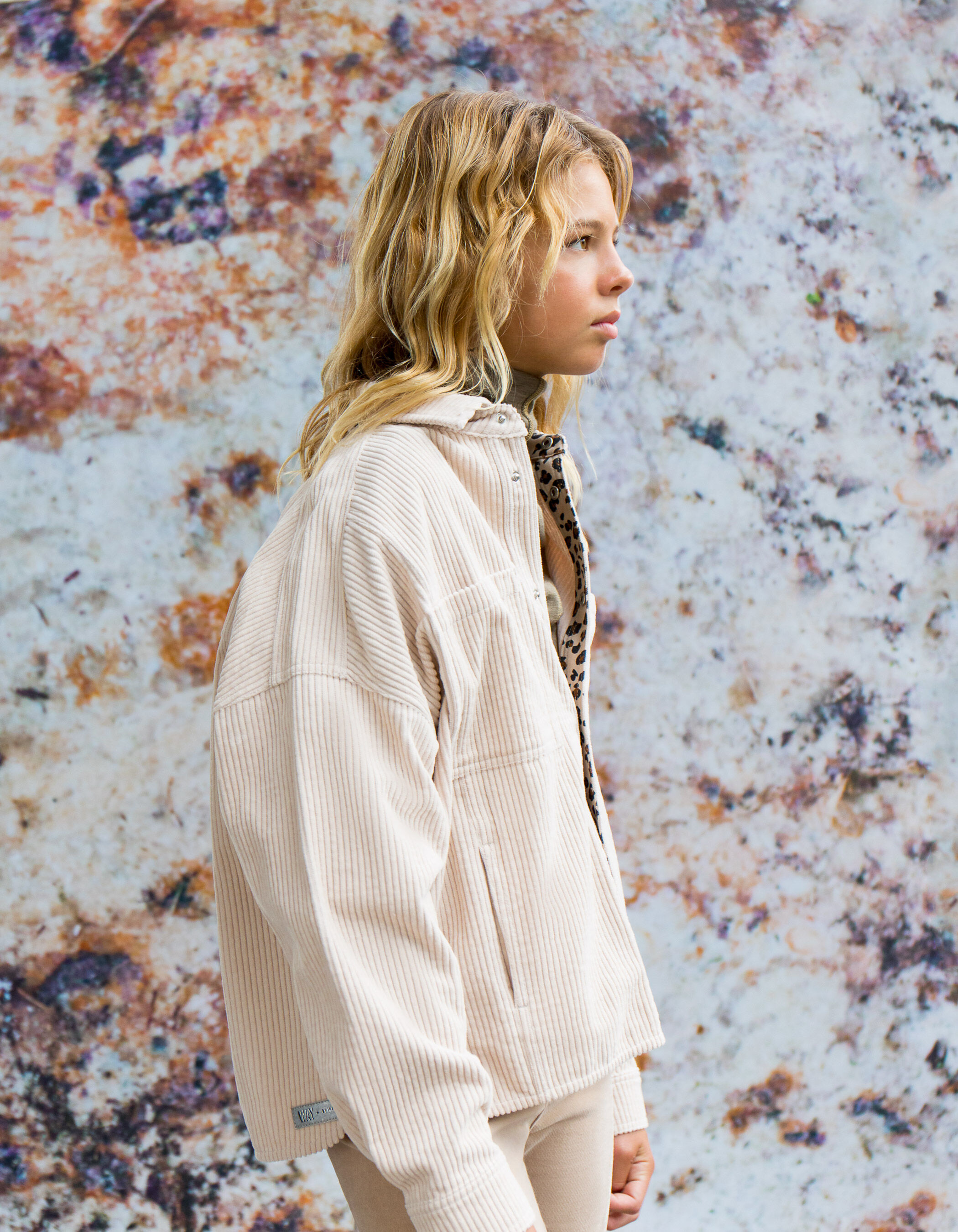 Veste velours beige femme sales