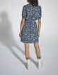 Korte crêpe jurk camouflage-bloemenprint dames-2