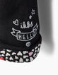 Leggings réversible noir et imprimé bébé fille-4