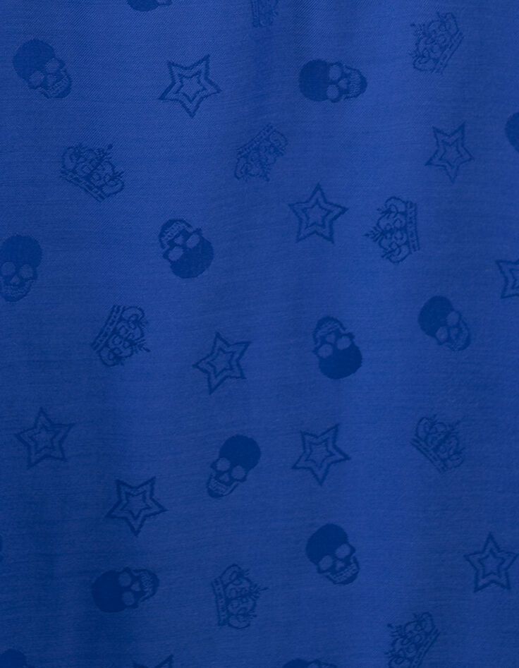Women’s blue lingerie-style top with skull motif-7
