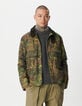 Khaki Wachsjacke mit Samtkragen Herren-1
