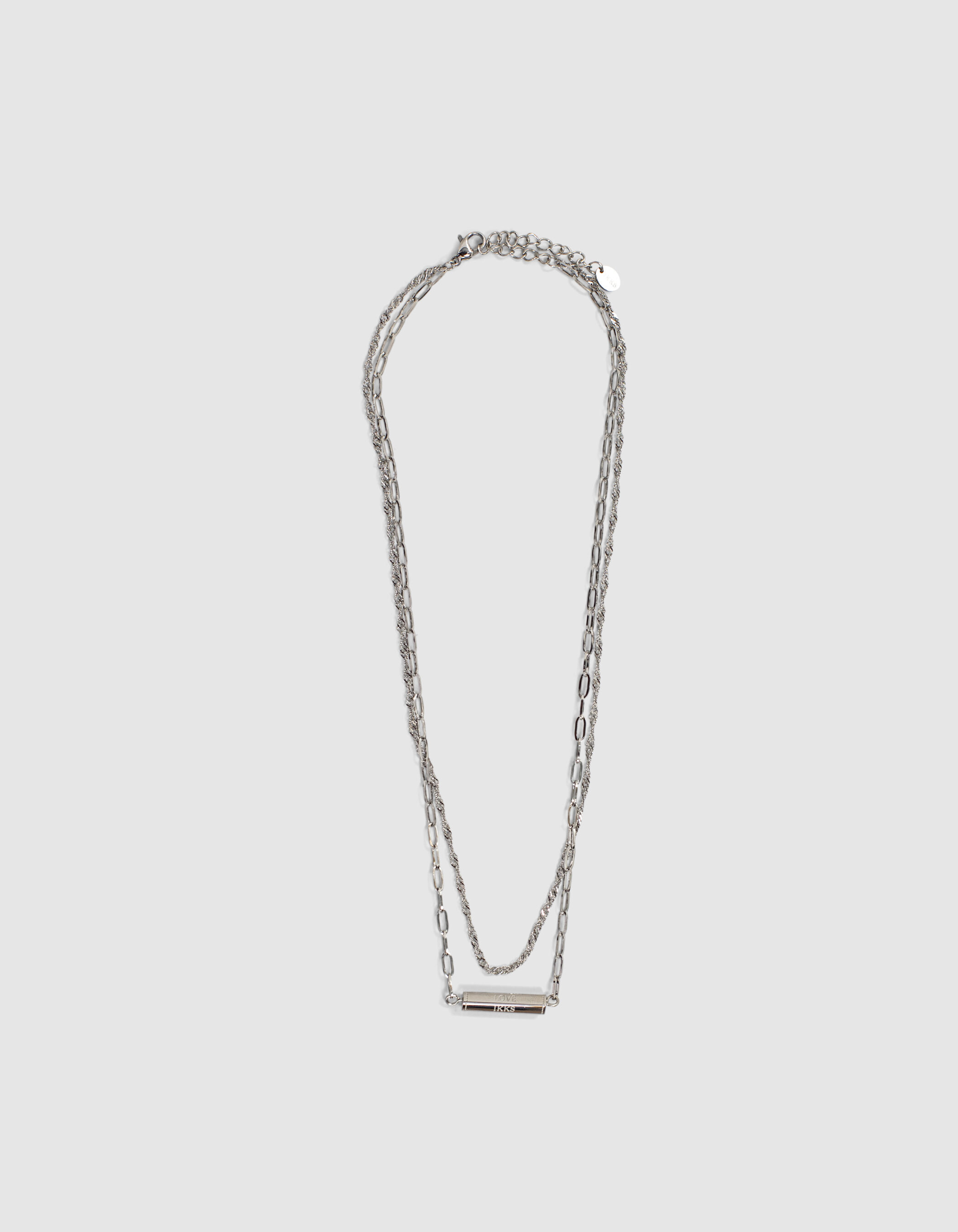 Collar doble cadena con colgante talism n IKKS mujer