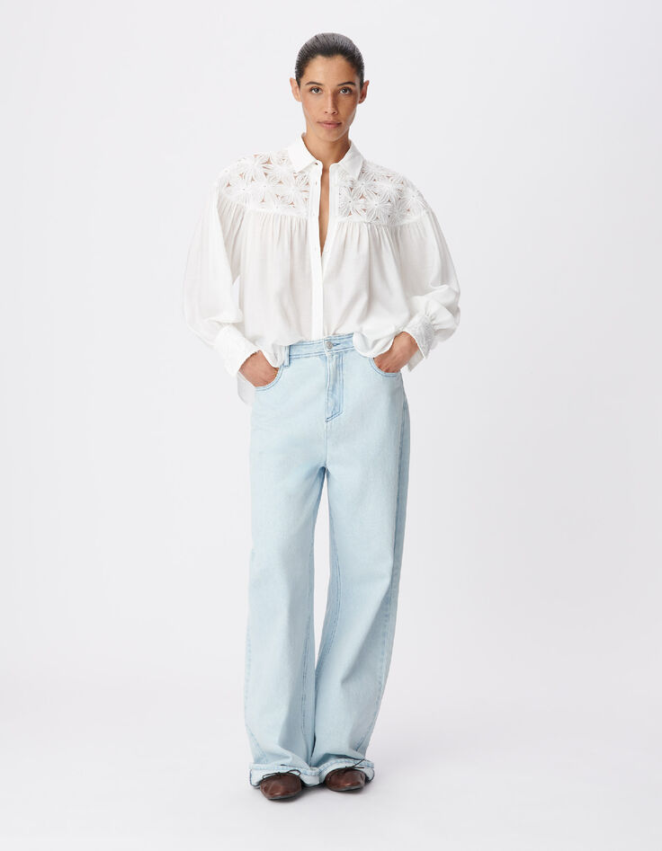 Jean large bleu Chisa Femme-2