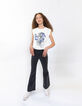 Black used skinny flare jeans meisjes-1