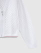 Cardigan écru tricot ajouré zippé fille-5