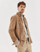 Sobrecamisa REGULAR marrón claro de pana Hombre-1