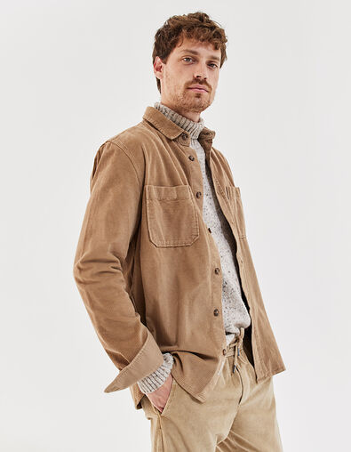 Sobrecamisa REGULAR marrón claro de pana Hombre - IKKS