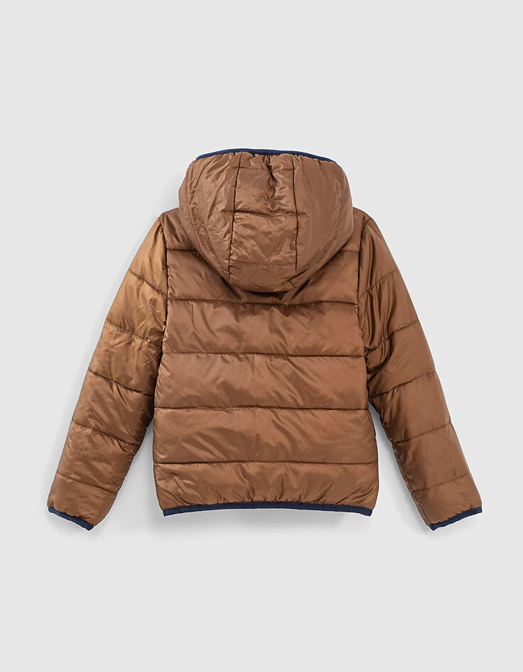 Doudoune r&eacute;versible navy tattoos et cognac gar&ccedil;on -6