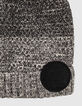Bonnet gris chiné anthracite tricot effet deep dye garçon -2