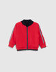 Cardigan r&eacute;versible marine et rouge b&eacute;b&eacute; gar&ccedil;on-1
