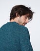Pull camaïeu de vert en tricot mouliné Homme-5