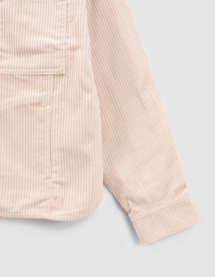 Beige jasje ribfluweel meisjes-4