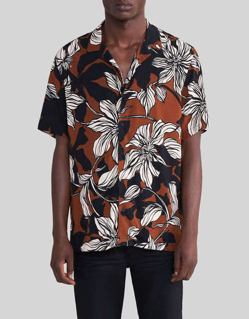 Men’s amber LENZING™ ECOVERO™ XL floral REGULAR shirt - IKKS
