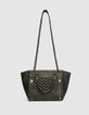 Khaki Cabas-Tasche 1440 Leder Kroko-Effekt Größe M Damen-2