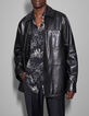 Pure Edition - Men's black leather overshirt jacket-9