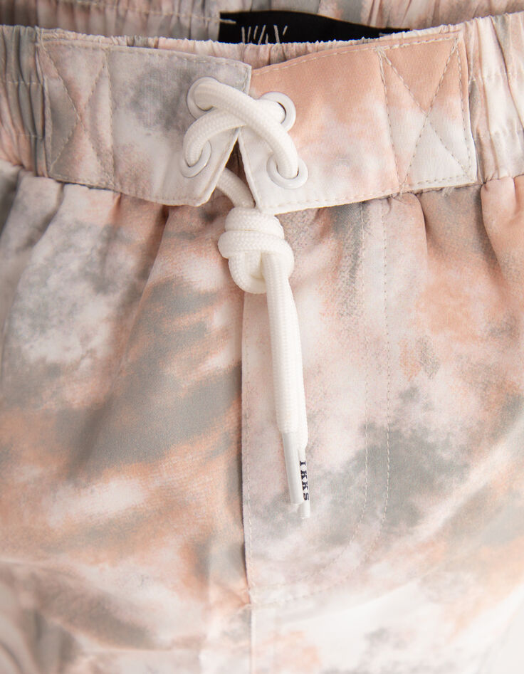 Kaki zwemshort tie and dye print jongens-6