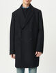 Manteau marine mi-long boutonnage crois&eacute; Homme-2