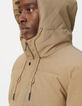 Lange beige pufferjas WATERPROOF Heren-6