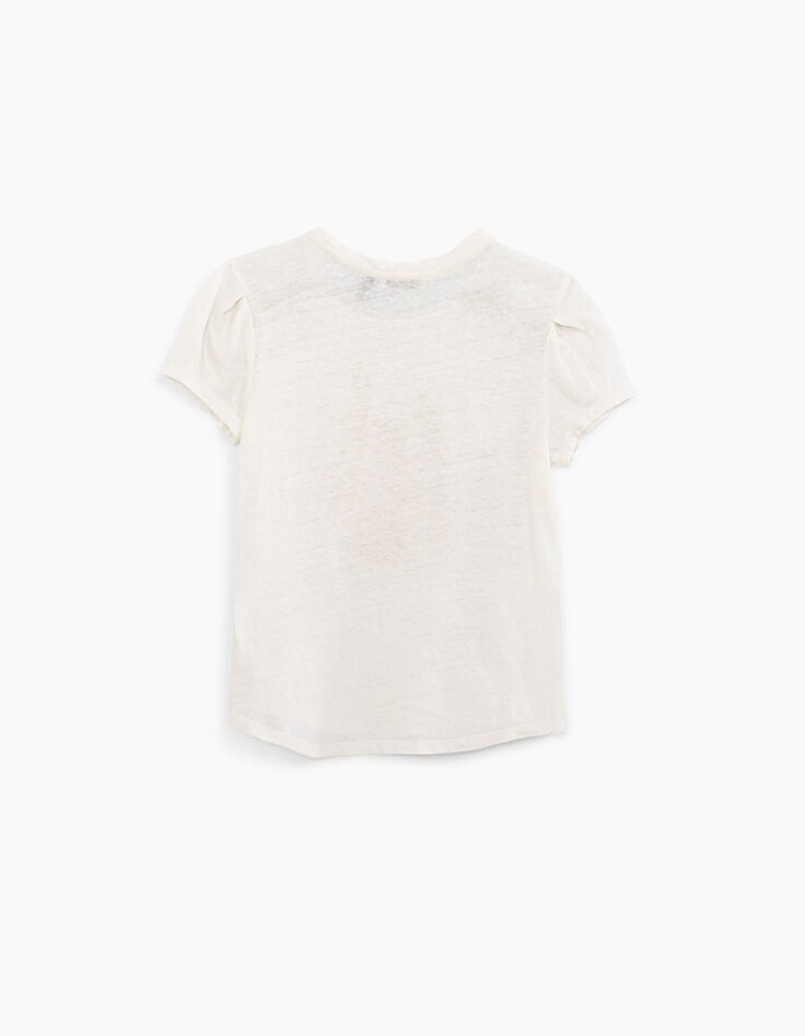 Girls’ off-white T-shirt with gold slogan-4 Girls’ off-white T-shirt with gold slogan-4