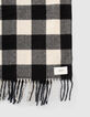 Echarpe noire &agrave; motif carreaux Homme-5