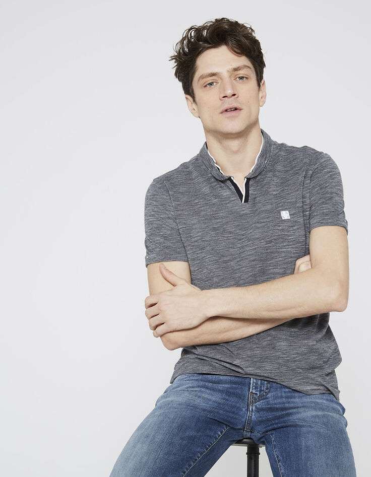 Polo jaspeado hombre-1