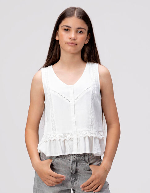 Ecru caraco details kant boho-stijl meisjes - IKKS