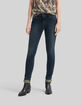 Jean slim bleu taille mi haute coupe sculpt up femme-2