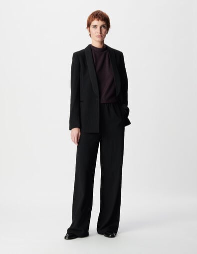 Veste de tailleur noir rayures tennis couleur Femme - IKKS