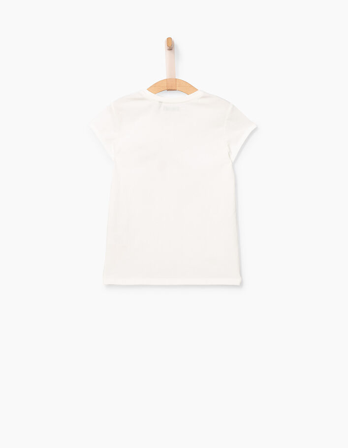Cremeweißes T-Shirt mit Spitzenskate für Mädchen - IKKS