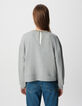 Grijs oversized sweatshirt met juwelenkraag Dames-8