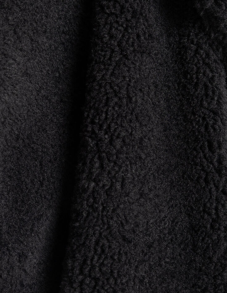 Cape noire col tailleur Femme-7