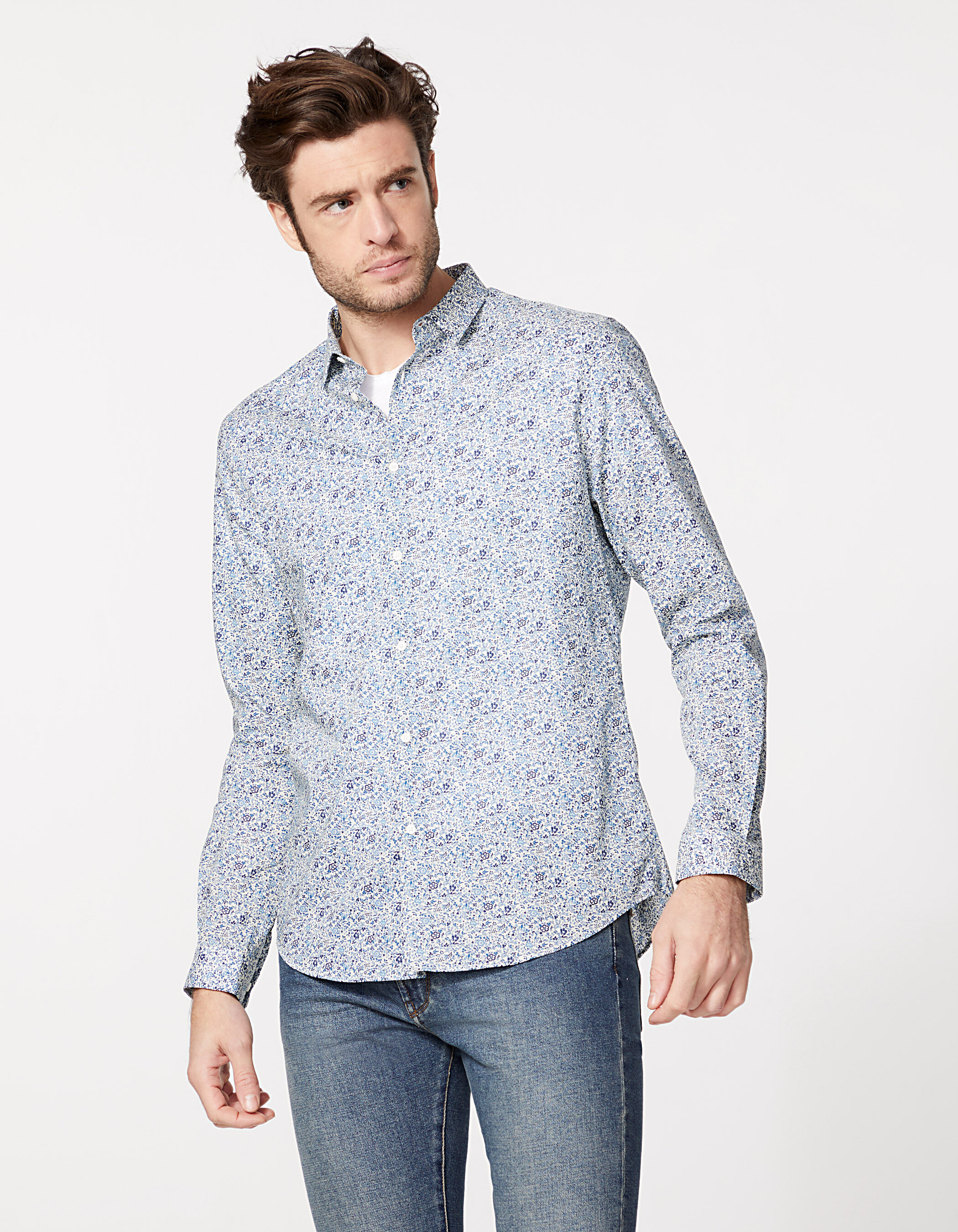 Chemise homme petites fleurs deals