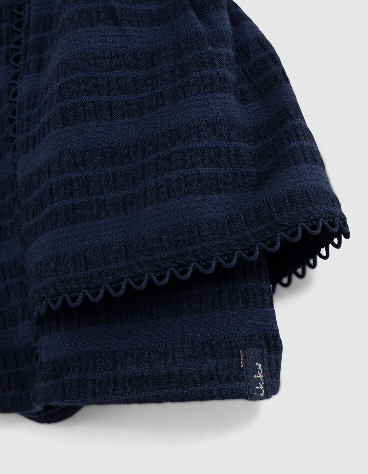 Shorts azul marino rayas bebé niña-4