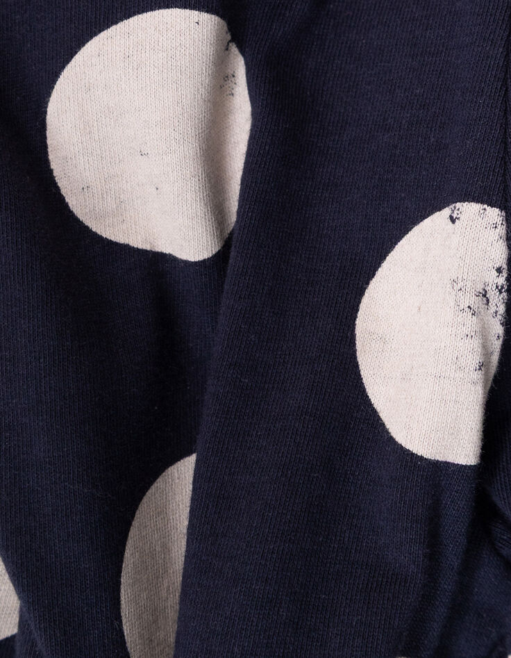 Girls’ navy XL polka dot and ribbed reversible leggings-6