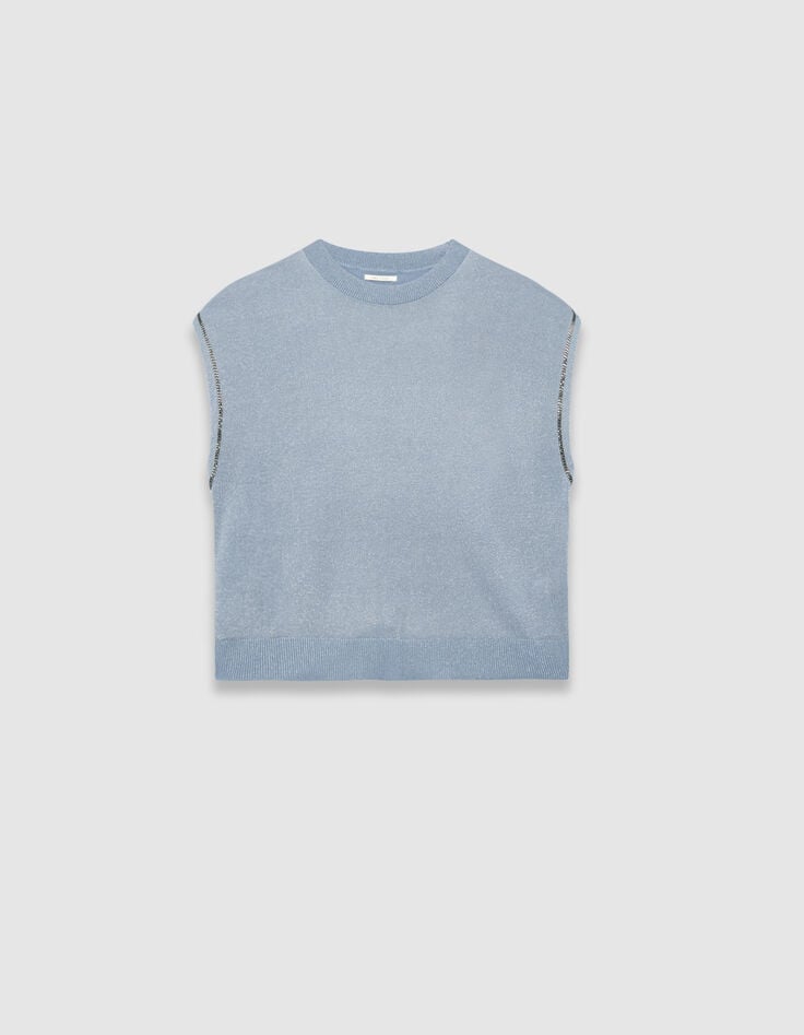 Jersey azul punto fino lúrex cadenas mujer-5 Jersey azul punto fino lúrex cadenas mujer-5