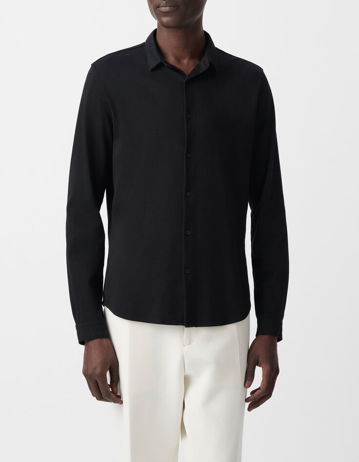 Men&rsquo;s black Interlock REGULAR shirt-1