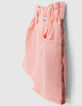Short en jean p&ecirc;che ganses brod&eacute;es c&ocirc;t&eacute;s fille-6