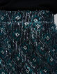 Short noir imprim&eacute; g&eacute;om&eacute;trique brod&eacute;e sequins Femme-4