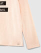 Camiseta rosa palo con mensaje niña-4