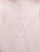 Cardigan rose pâle tricot ajouré fantaisie fille-6