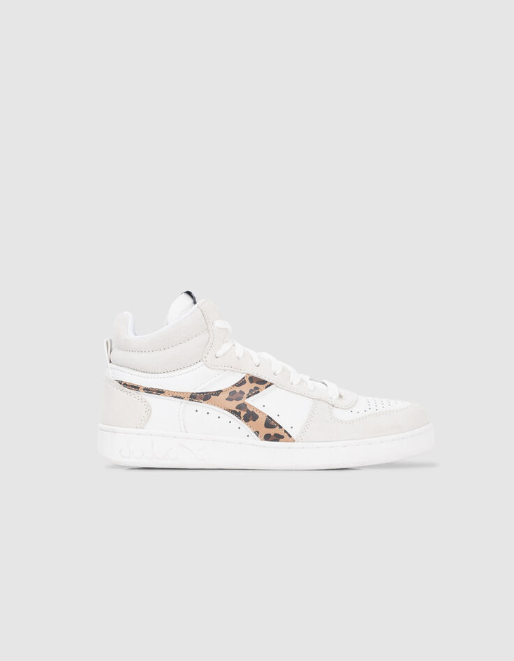 Baskets blanches et imprimé léopard Diadora® femme-1